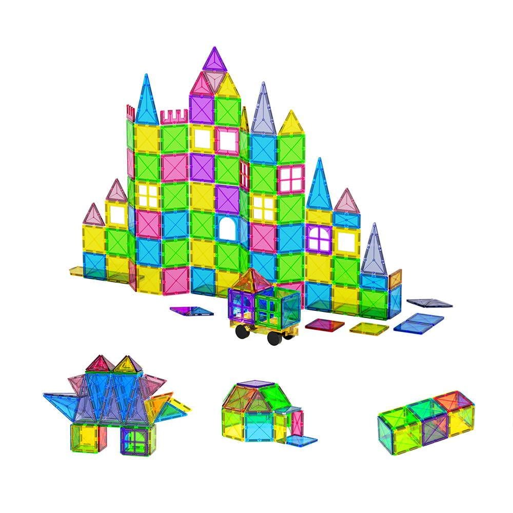 Keezi Kids Baby & Kids > Baby & Kid's Toys > Building Toys Keezi 100pcs Kids Magnetic Tiles Blocks Building Educational Toys Children Gift