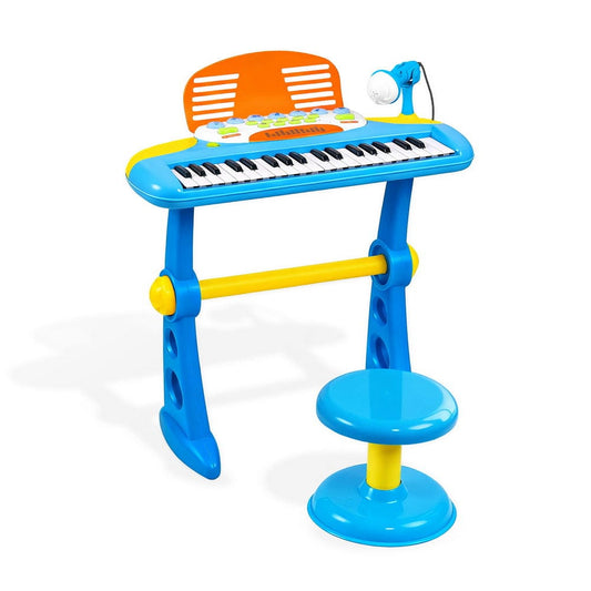 Keezi Kids Baby & Kids > Baby & Kid's Toys > Musical Toys Keezi Kids Piano Keyboard 37 Keys Electronic Musical Instrument Set w/ Stool Microphone