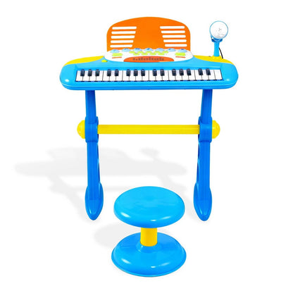 Keezi Kids Baby & Kids > Baby & Kid's Toys > Musical Toys Keezi Kids Piano Keyboard 37 Keys Electronic Musical Instrument Set w/ Stool Microphone
