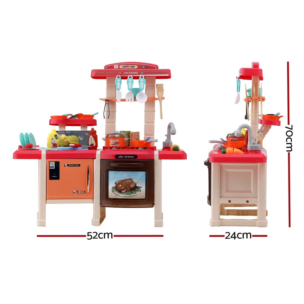 Keezi Kids Baby & Kids > Baby & Kid's Toys > Pretend Play Keezi Kids Kitchen Pretend Play Set Cooking Sound Steam Light Function