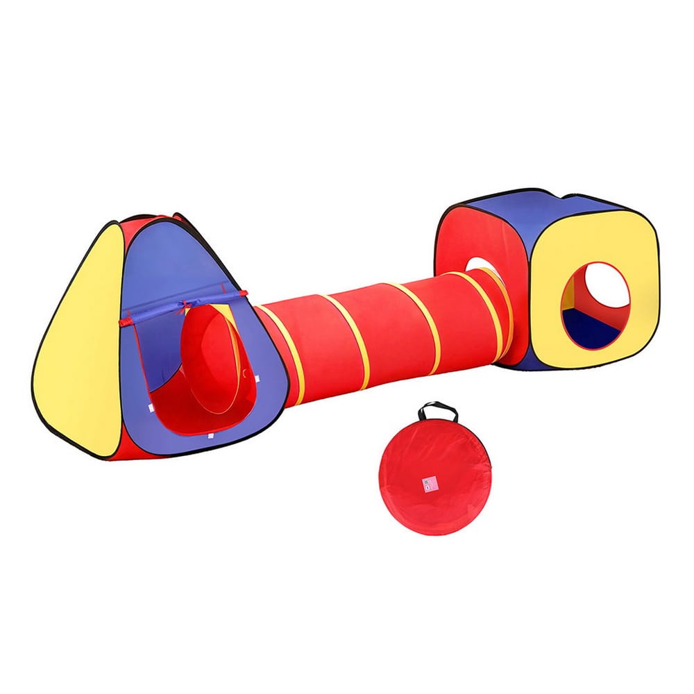Keezi Kids Baby & Kids > Baby & Kid's Toys > Pretend Play Keezi Kids Playhouse Play Tent Pop Up Teepee Castle Crawl Tunnel Outdoor Indoor Toys Children Gift