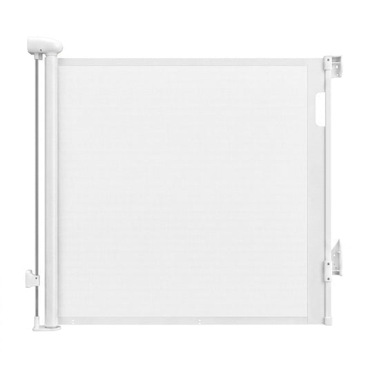 Keezi Kids Baby & Kids > Gates & Playpens > Safety Gates & Safety Accessories Keezi Retractable Gate Baby Gate Pet Safety Fence Extends up to 140cm White