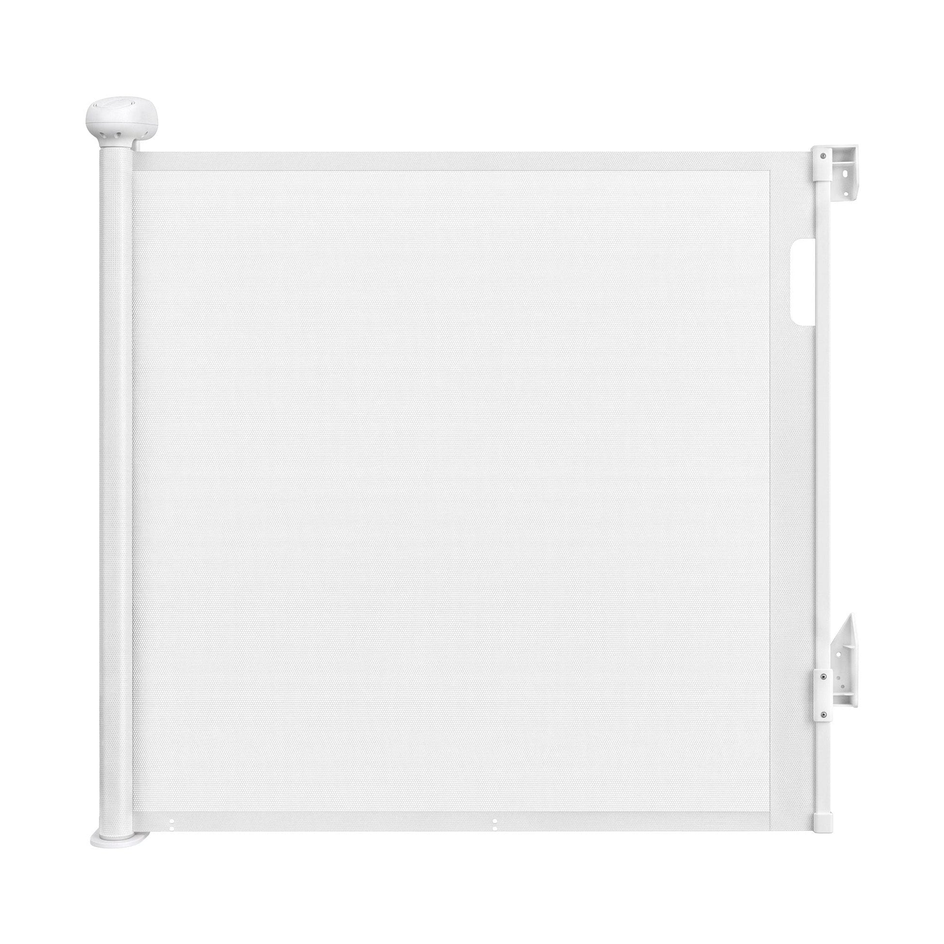 Keezi Kids Baby & Kids > Gates & Playpens > Safety Gates & Safety Accessories Keezi Retractable Gate Baby Gate Pet Safety Fence Extends up to 140cm White