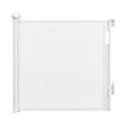 Keezi Kids Baby & Kids > Gates & Playpens > Safety Gates & Safety Accessories Keezi Retractable Gate Baby Gate Pet Safety Fence Extends up to 140cm White