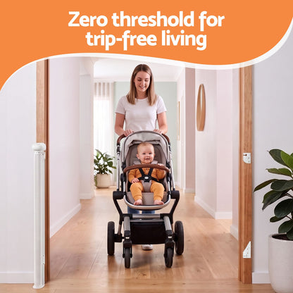 Keezi Kids Baby & Kids > Gates & Playpens > Safety Gates & Safety Accessories Keezi Retractable Gate Baby Gate Pet Safety Fence Extends up to 140cm White