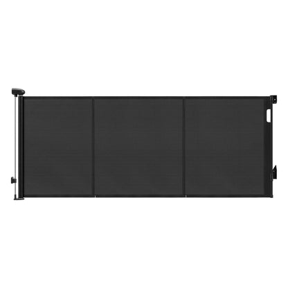 Keezi Kids Baby & Kids > Gates & Playpens > Safety Gates & Safety Accessories Keezi Retractable Gate Baby Gate Pet Safety Fence Extends up to 400cm Black