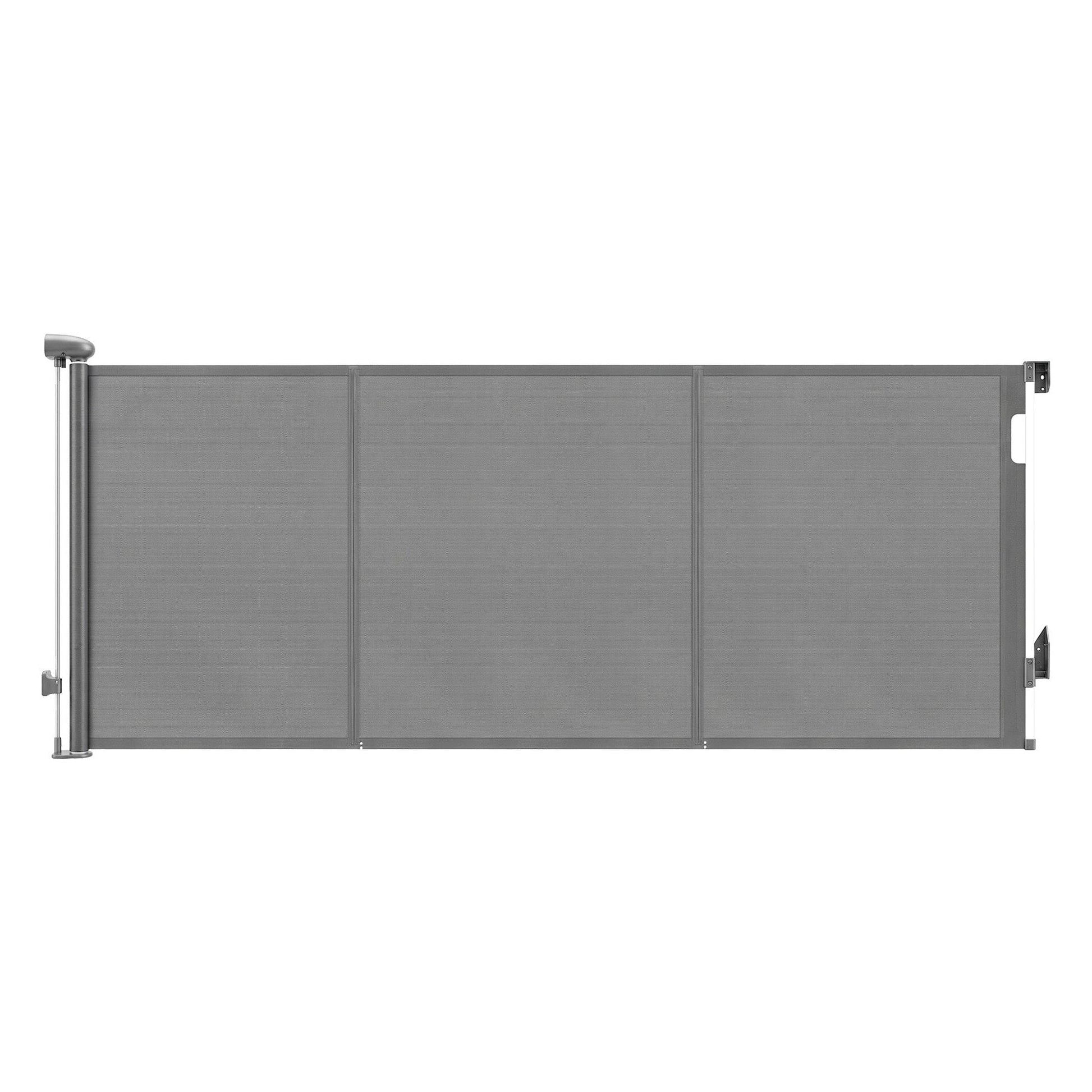 Keezi Kids Baby & Kids > Gates & Playpens > Safety Gates & Safety Accessories Keezi Retractable Gate Baby Gate Pet Safety Fence Extends up to 400cm Grey
