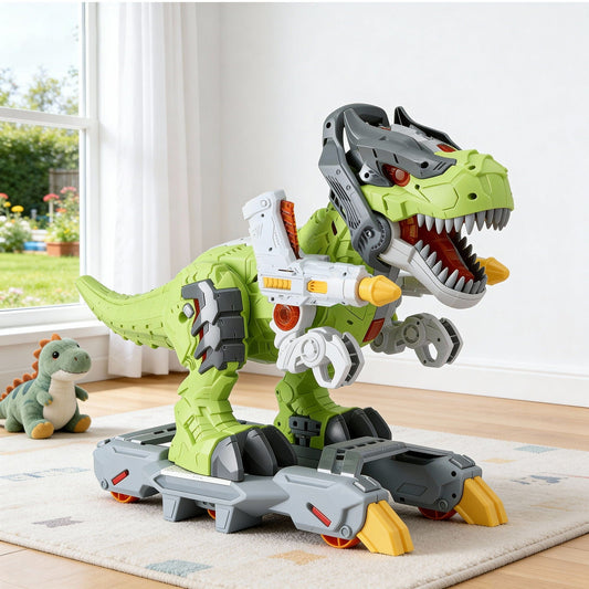 Keezi Kids Baby & Kids > Ride On Cars, Go-karts & Bikes > Ride On Cars Keezi Kids Dinosaur Ride On Push Car Toy with Spray Function Indoor Outdoor Toys