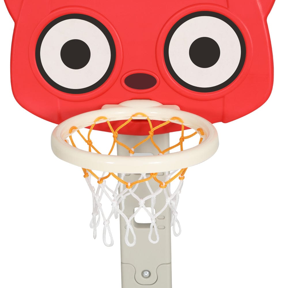 Keezi Sports & Fitness > Ball Sports > Basketball & Basketball Accessories Keezi Kids Basketball Hoop Stand Adjustable 5-in-1 Sports Center Toys Set Red