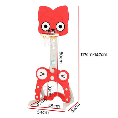 Keezi Sports & Fitness > Ball Sports > Basketball & Basketball Accessories Keezi Kids Basketball Hoop Stand Adjustable 5-in-1 Sports Center Toys Set Red