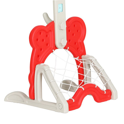 Keezi Sports & Fitness > Ball Sports > Basketball & Basketball Accessories Keezi Kids Basketball Hoop Stand Adjustable 5-in-1 Sports Center Toys Set Red