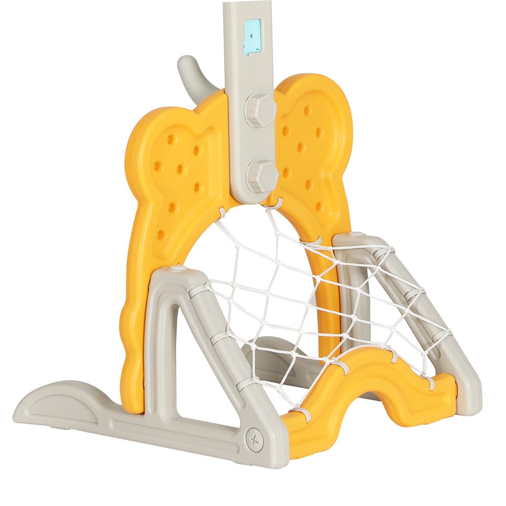 Keezi Sports & Fitness > Ball Sports > Basketball & Basketball Accessories Keezi Kids Basketball Hoop Stand Adjustable 5-in-1 Sports Center Toys Set Yellow