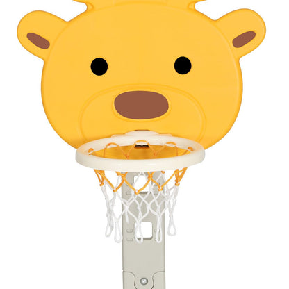 Keezi Sports & Fitness > Ball Sports > Basketball & Basketball Accessories Keezi Kids Basketball Hoop Stand Adjustable 5-in-1 Sports Center Toys Set Yellow