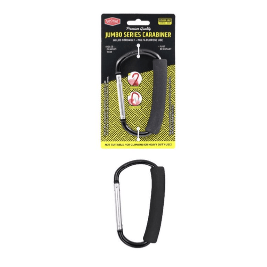 Kentucky williams Carabiner Jumbo Carabiner Clip Snap Spring Aluminium Hooks Travel Hanger Hiking Camping Bk