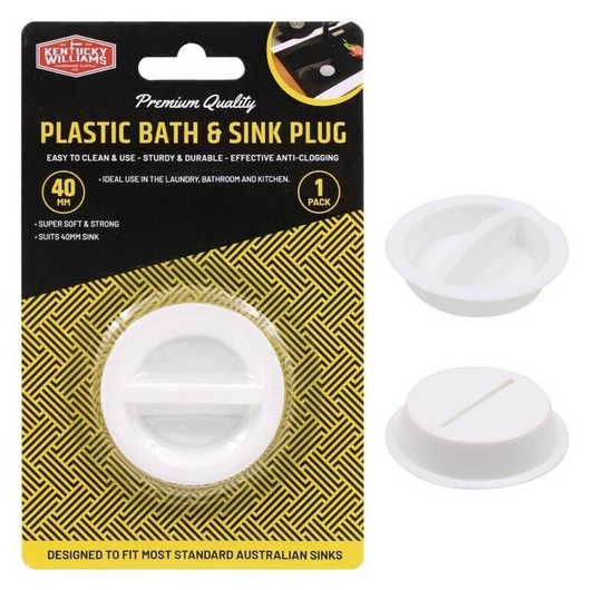 Kentucky Williams Drain Cover Plug 40mm suitable for Standard Bath Sink Innovative Design Squeeze and Lift