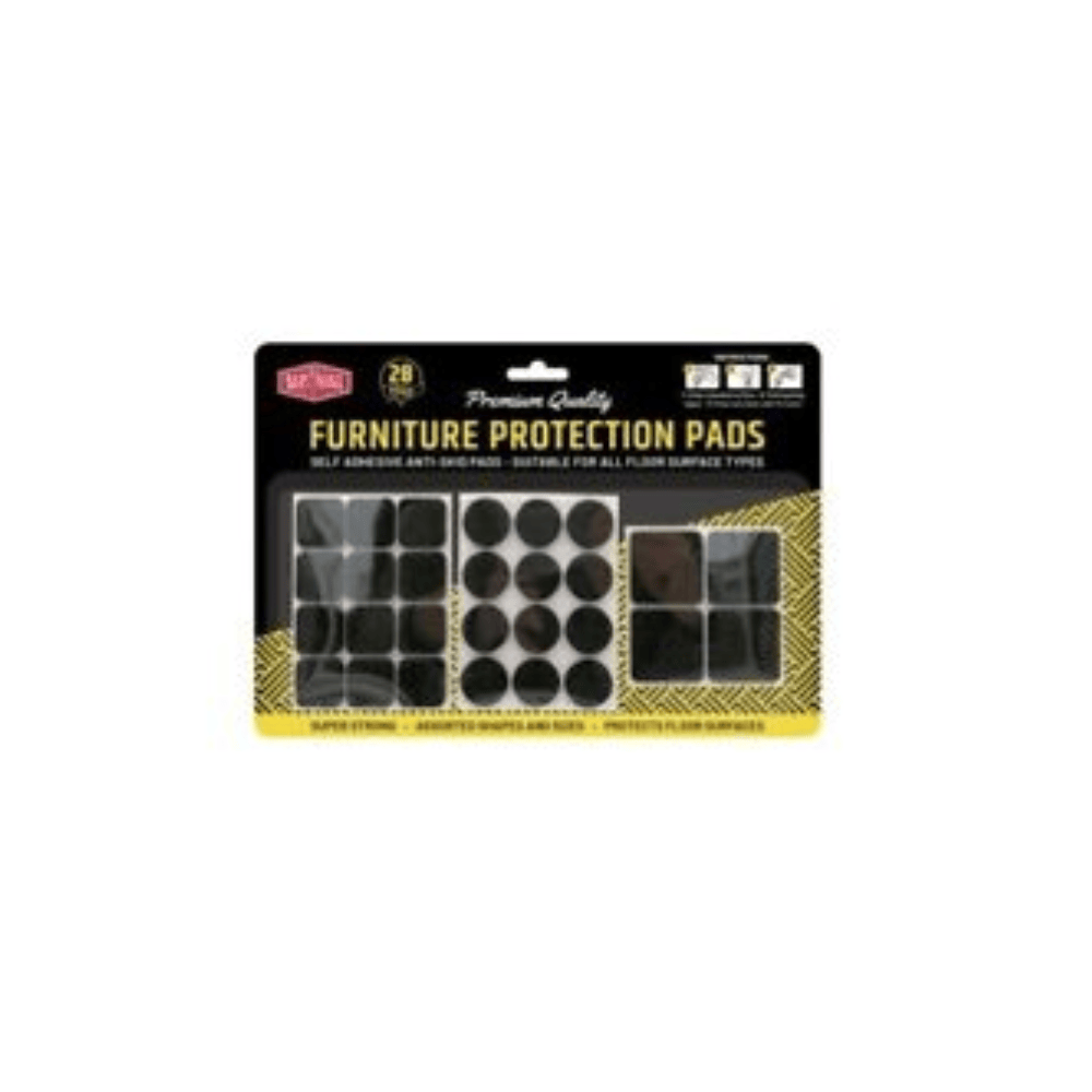 Kentucky williams Pads Black 28x Floor Protector with Self Adhesive Round Felt Pads Stoppers Chairs Black