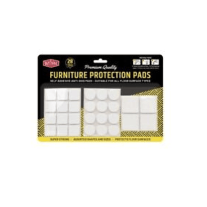 Kentucky williams Pads White 28x Floor Protector with Self Adhesive Round Felt Pads Stoppers Chairs Black