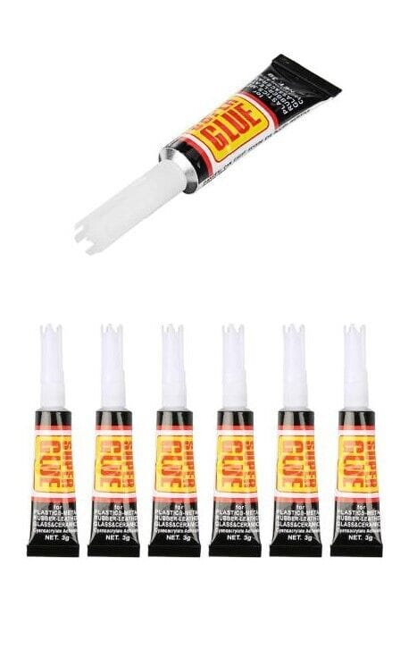 Kentucky Williams Super Glue 8PCS Extra Strong SUPER GLUE 3g Multi Purpose Leather Plastic Paper Wood Rubber