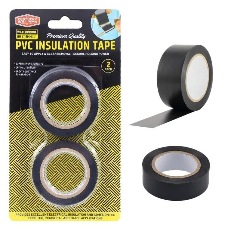 Kentucky Williams Tape 2 Electrical Home PVC Tape Insulation Waterproof Repair Wire Seal Tape 18mm 8M