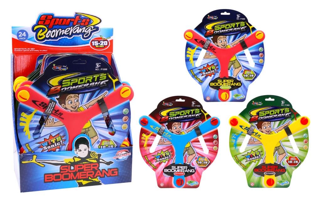 Kings Sports Baby & Kids > Baby & Kid's Toys > Activity Toys Blue Y Shape Flying Boomerang Disc 24.5x27.5cm Throw Play Fun Outdoor Game Beach Park