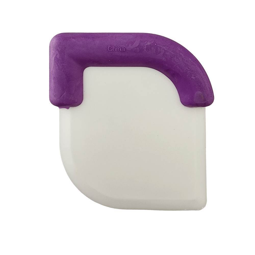 Kitchen Scraper Purple Kitchen Silicone Plastic Pan Scraper Cooking Utensils Tool Cake Batter Dough