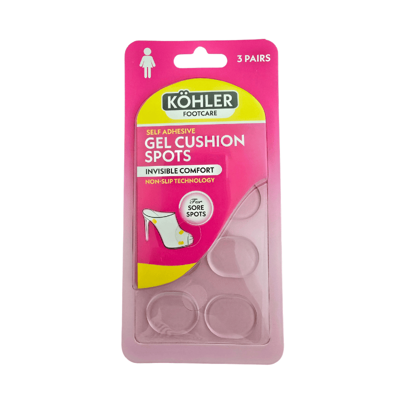 Kohler Footcare 3 Pairs Silicone Gel Cushion Spots protector feet Care Shoe Insert Pad Insole