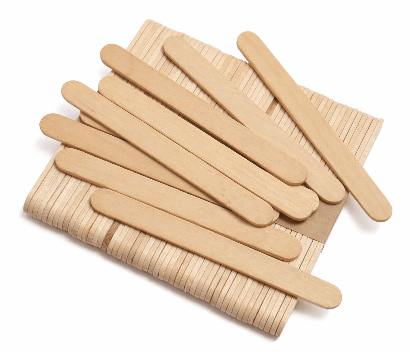 Krafters Korner 100 Wooden Craft Sticks Pop Popsicle Coffee Stirrers Ice Cream Wax Stick 11.5cm