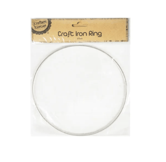 Krafters Korner 17.5CM Metal Ring Hoops Silver DIY Craft Flower Wedding Wreath Catcher Macrame