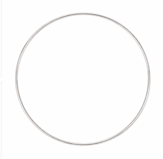 Krafters Korner 17.5CM Metal Ring Hoops Silver DIY Craft Flower Wedding Wreath Catcher Macrame