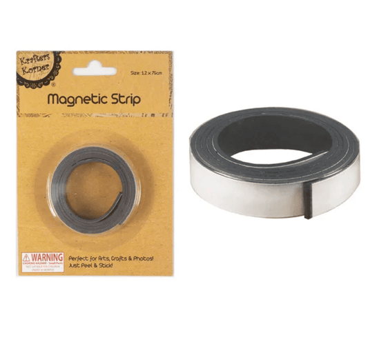 Krafters Korner 76cm Strong Magnetic Magnet Self Adhesive Roll Tape Rubber Strip Craft Photo Art