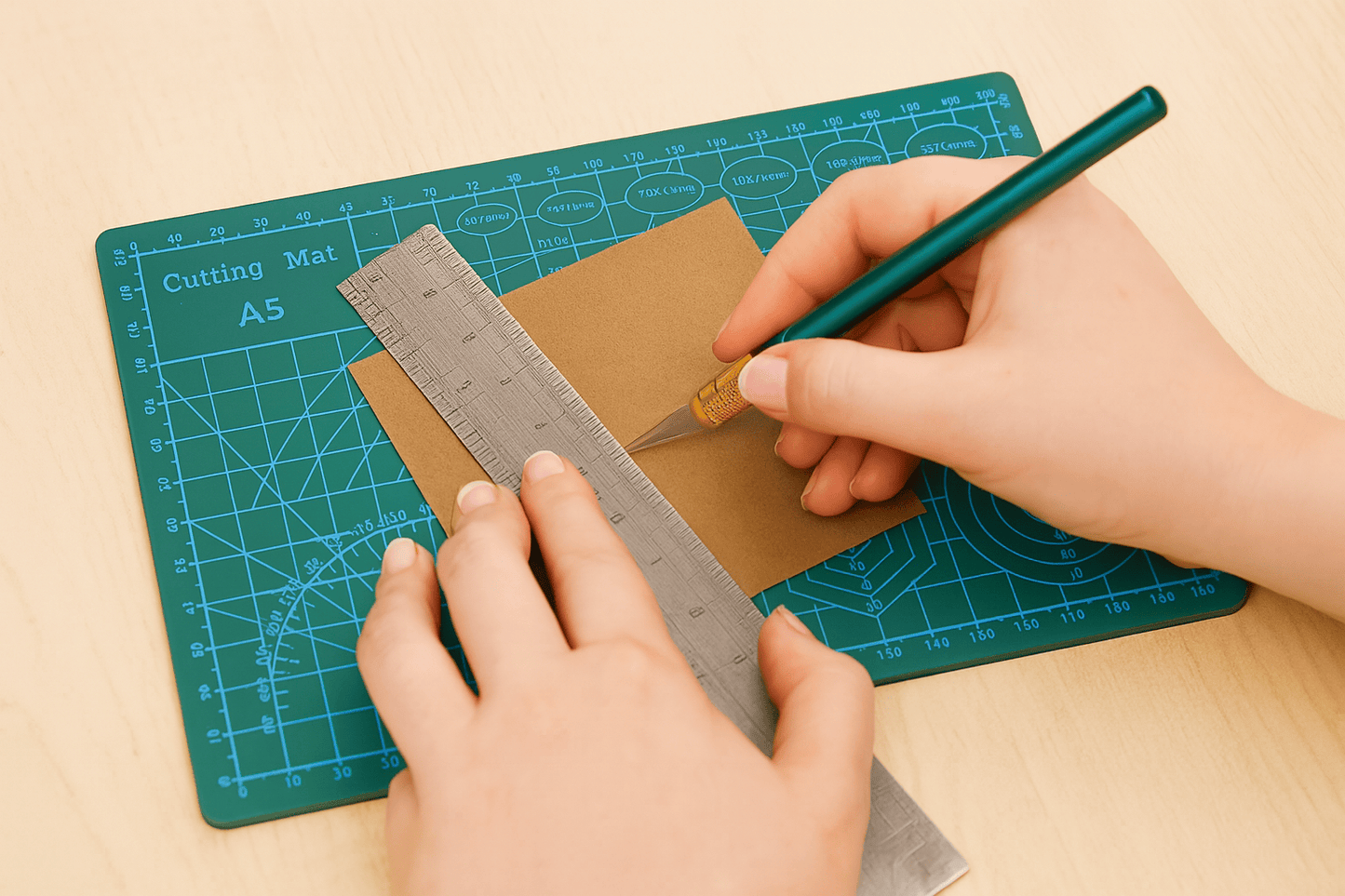 Krafters Korner Cutting Mat Self Healing Craft Double Sided Grid Lines 5ply Thick Board A5