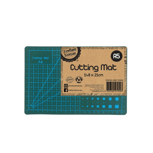 Krafters Korner Cutting Mat Self Healing Craft Double Sided Grid Lines 5ply Thick Board A5