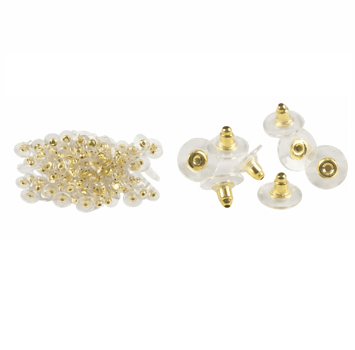 Krafters Korner Earring 50Pcs 10.5cm Earring Backs Replacement Stopper Soft For Studs Jewellery Secure