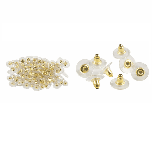 Krafters Korner Earring 50Pcs 10.5cm Earring Backs Replacement Stopper Soft For Studs Jewellery Secure