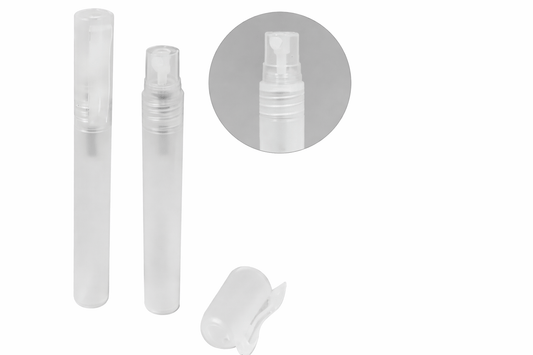 Krafters Korner Health & Beauty > Cosmetic Storage > Makeup Organisation & Storage 2Pk 10ml Spray Bottle Mist White Container Perfume Refillable Cosmetic Travel
