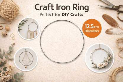 Krafters Korner Home & Garden > Hobbies > Arts & Crafts 12.5cm Diameter Craft Iron Ring Macrame Metal Hoop Floral Wreath Dream Catcher