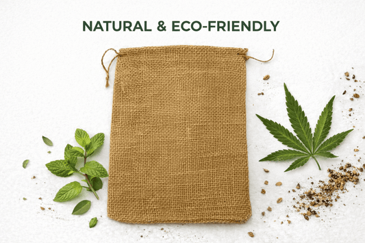 Krafters Korner Home & Garden > Hobbies > Arts & Crafts 15.2x20.3cm Brown Hemp Favour Bag Drawstring Burlap Jute Craft Gift Pouch Rustic