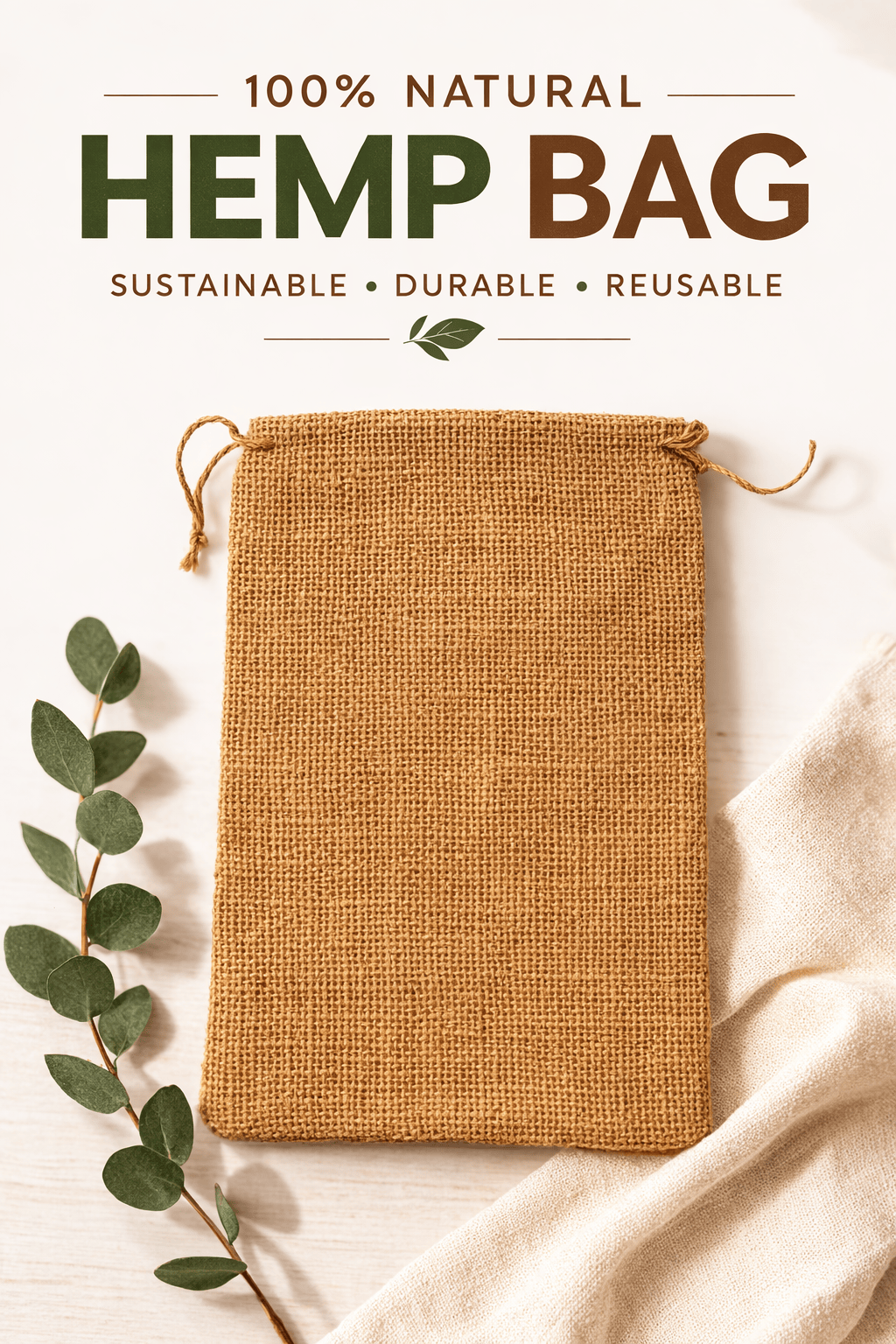 Krafters Korner Home & Garden > Hobbies > Arts & Crafts 15.2x20.3cm Brown Hemp Favour Bag Drawstring Burlap Jute Craft Gift Pouch Rustic