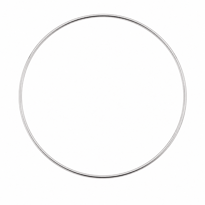 Krafters Korner Home & Garden > Hobbies > Arts & Crafts 17.5CM Metal Ring Hoops Silver DIY Craft Flower Wedding Wreath Catcher Macrame