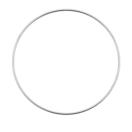 Krafters Korner Home & Garden > Hobbies > Arts & Crafts 17.5CM Metal Ring Hoops Silver DIY Craft Flower Wedding Wreath Catcher Macrame