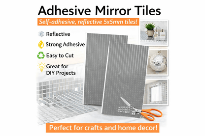 Krafters Korner Home & Garden > Hobbies > Arts & Crafts 2 Sheets 15x11cm Adhseive Mosaic Tiles Mini Square Art Crafts DIY Decorative