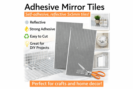 Krafters Korner Home & Garden > Hobbies > Arts & Crafts 2 Sheets 15x11cm Adhseive Mosaic Tiles Mini Square Art Crafts DIY Decorative