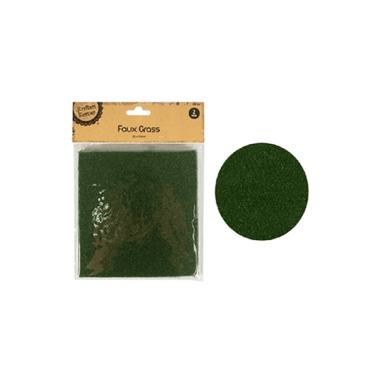 Krafters Korner Home & Garden > Hobbies > Arts & Crafts 2Pk 15x15cm Square Faux Grass Tiles Sheet DIY Craft Fake Mat Artificial Turf