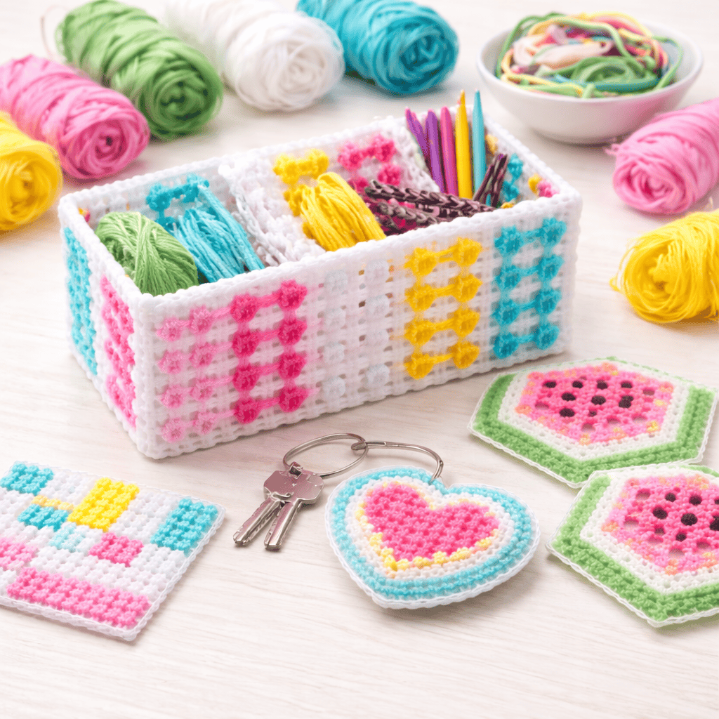 Krafters Korner Home & Garden > Hobbies > Arts & Crafts 3 Pack of DIY Craft Mesh Canvas Board Sewing Embroidery Needlepoint Handmade