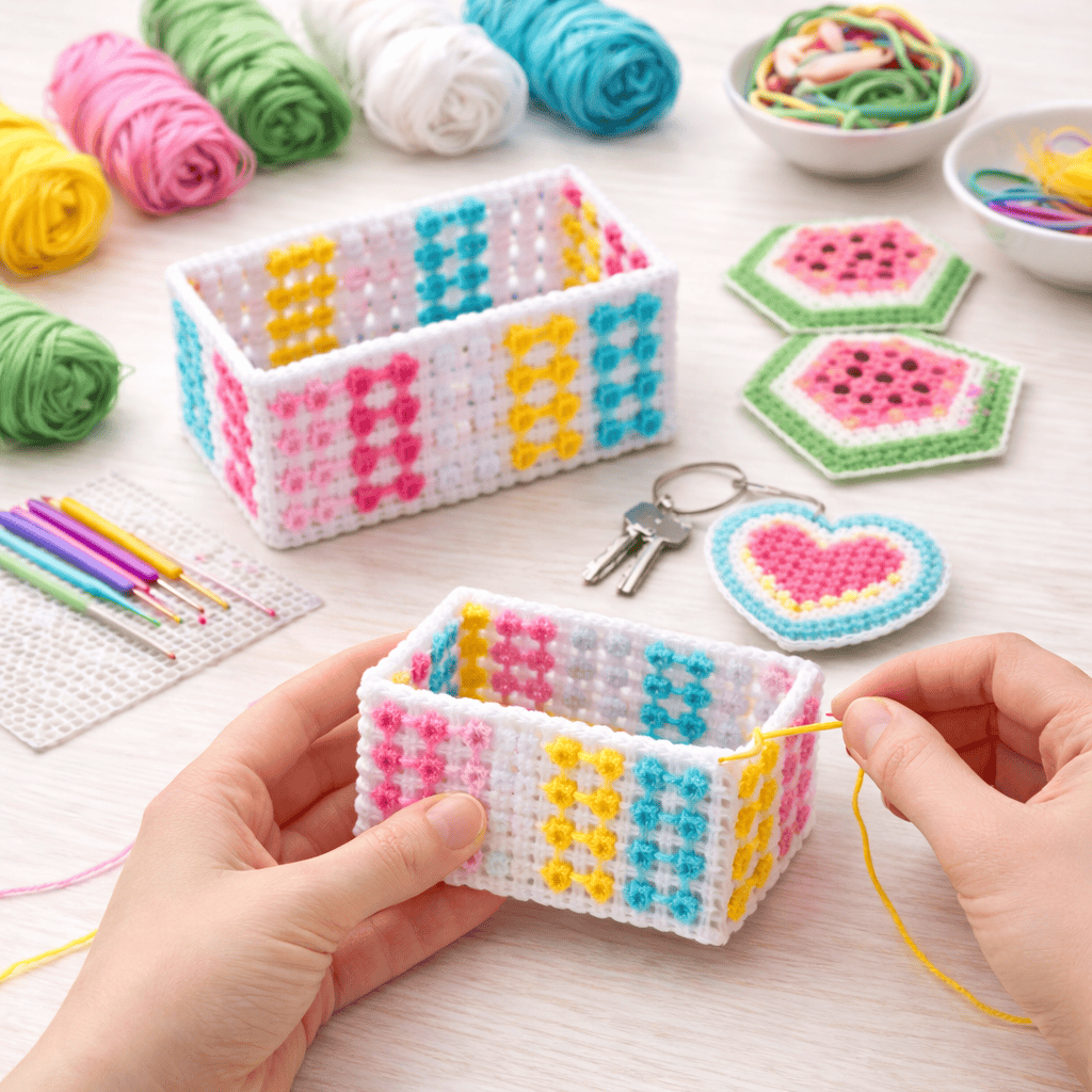 Krafters Korner Home & Garden > Hobbies > Arts & Crafts 3 Pack of DIY Craft Mesh Canvas Board Sewing Embroidery Needlepoint Handmade