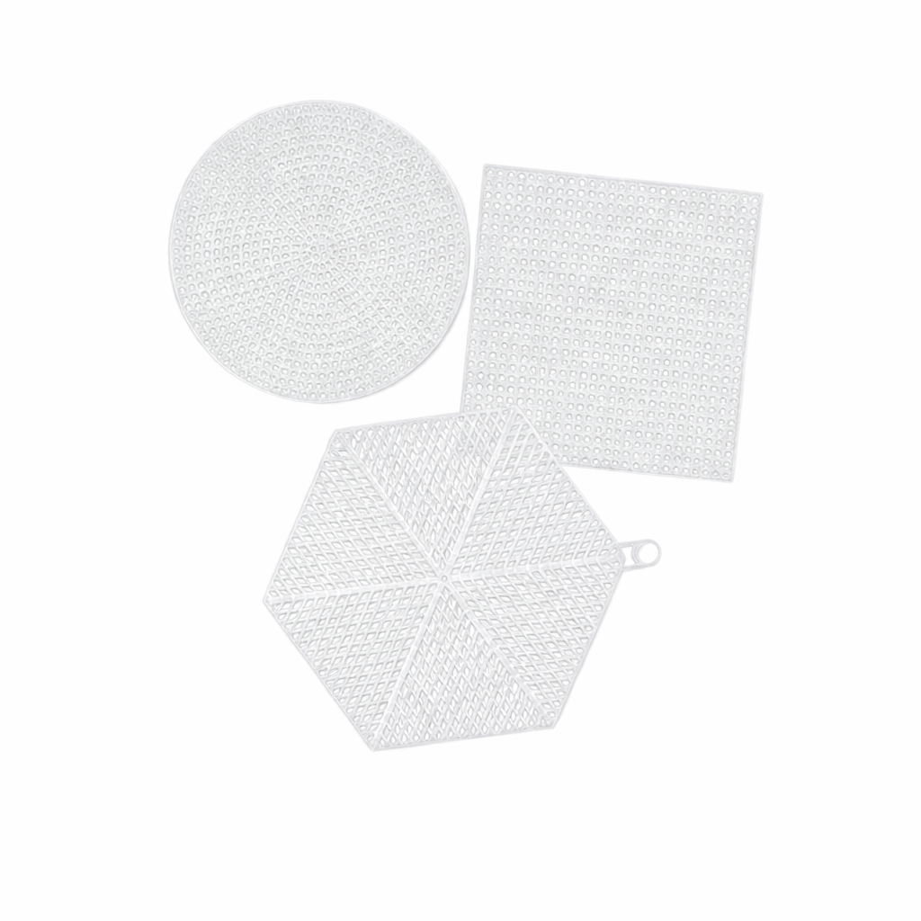 Krafters Korner Home & Garden > Hobbies > Arts & Crafts 3 Pack of DIY Craft Mesh Canvas Board Sewing Embroidery Needlepoint Handmade