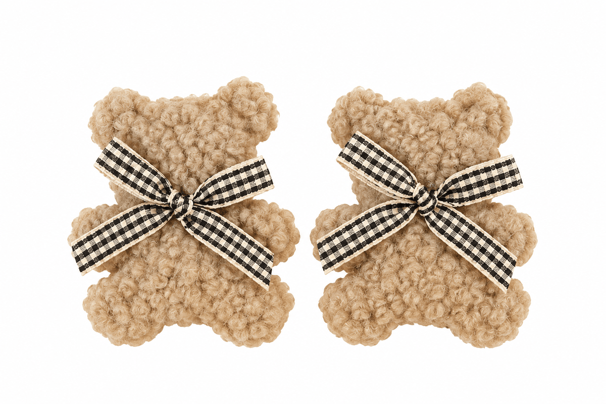 Krafters Korner Home & Garden > Hobbies > Arts & Crafts Brown 2Pk 4.5x6cm Teddy Bear Embellishments Crafts DIY Art Scrapbooking Decorative