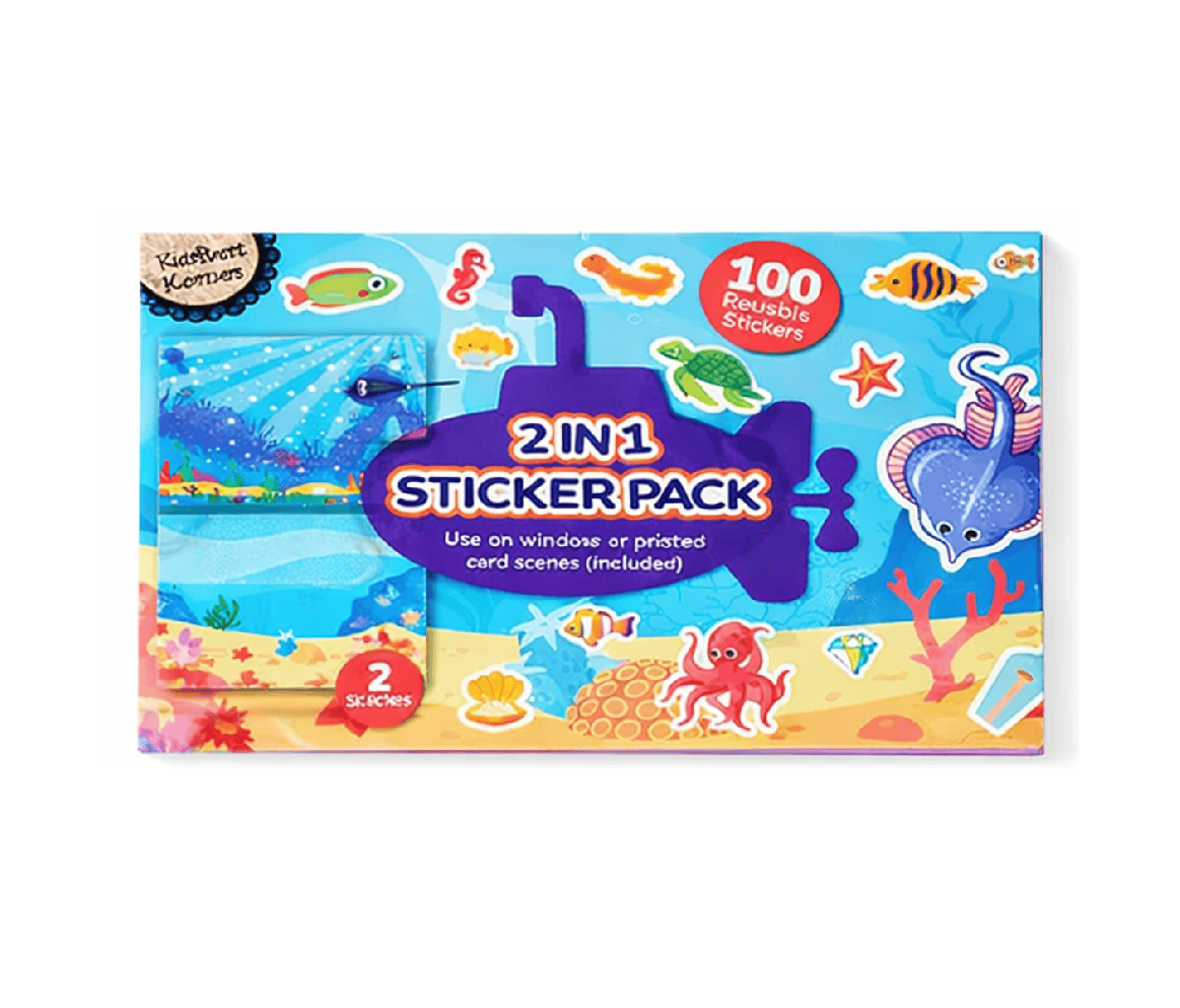Krafters Korner Home & Garden > Hobbies > Arts & Crafts Sea 2 Scenes 100 Peelable Sticker Pack Craft Art Activity Children Scrapbook School