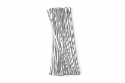 Krafters Korner Home & Garden > Hobbies > Arts & Crafts Silver 50Pk 18cm Metallic Gold Silver Twist Ties DIY Art Craft Gift Wrap Food Bag Tie