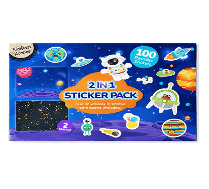 Krafters Korner Home & Garden > Hobbies > Arts & Crafts Space 2 Scenes 100 Peelable Sticker Pack Craft Art Activity Children Scrapbook School